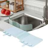 Foldable Sink Splashing Guard with Suction Cups Water Baffle Board Kitchen AccessoryLight Blue