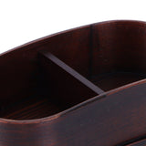 Portable Lunch Box Set Japanese Wooden Food Storage Container for Home Picnic 17x9cmPainted - Extra Image