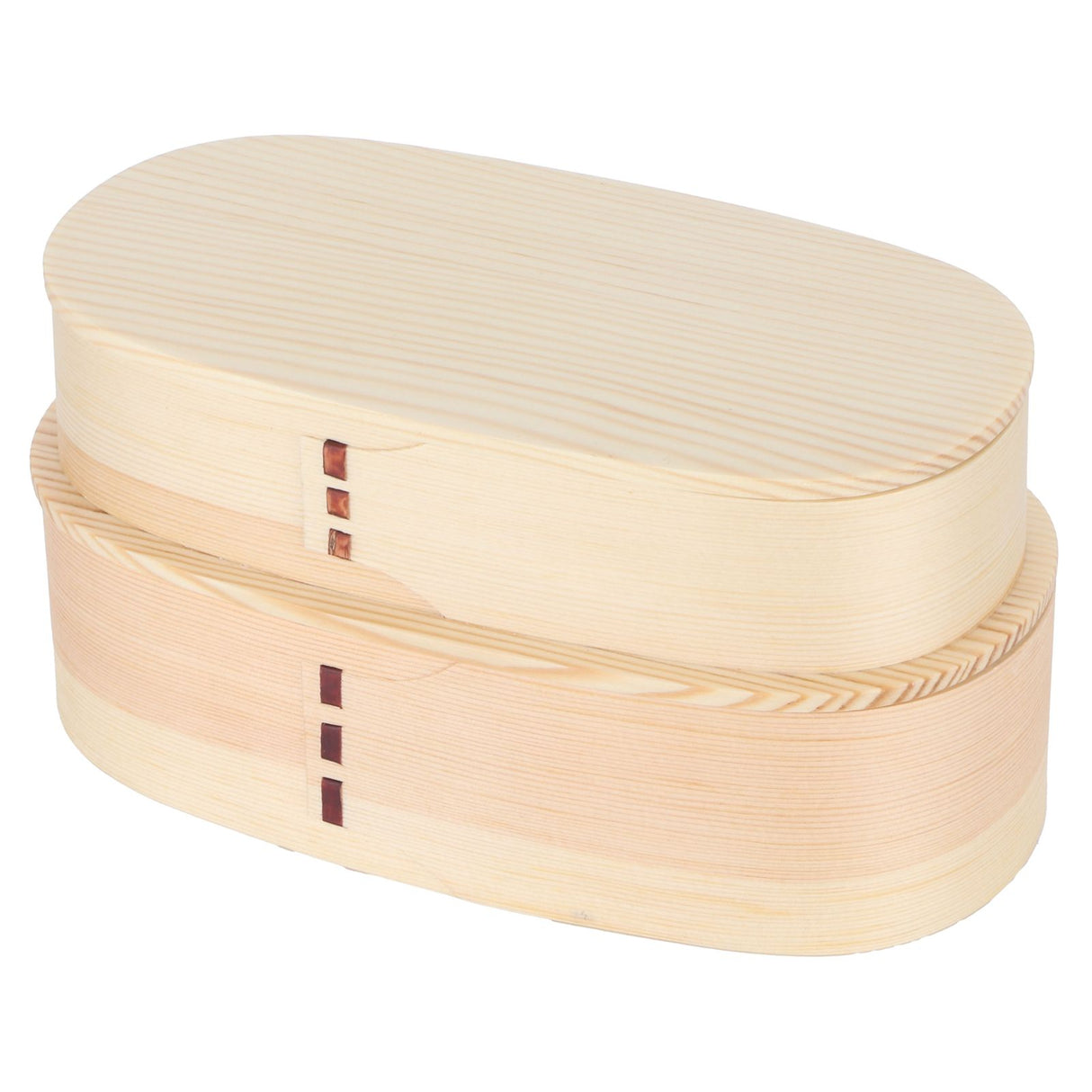 Lunch Box Set Japanese Style Wooden Food Storage Container for Students Workers 19x10x9.5cmWood Color
