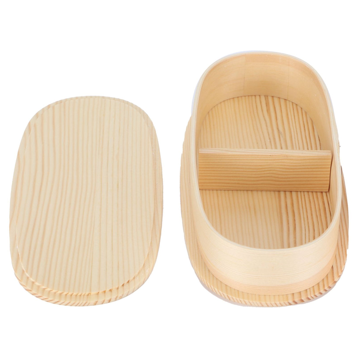Lunch Box Set Japanese Style Wooden Food Storage Container for Students Workers 19x10x9.5cmWood Color