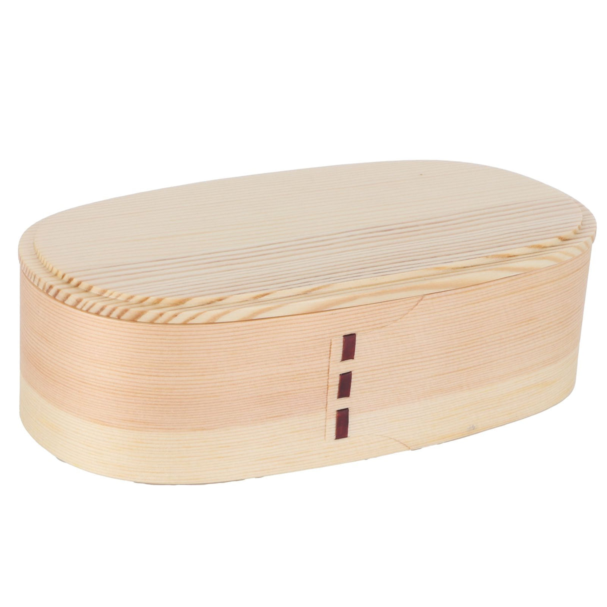 Lunch Box Set Japanese Style Wooden Food Storage Container for Students Workers 19x10x9.5cmWood Color