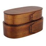 Lunch Box Set Japanese Style Wooden Food Storage Container for Students Workers 19x10x9.5cmPainted - Extra Image