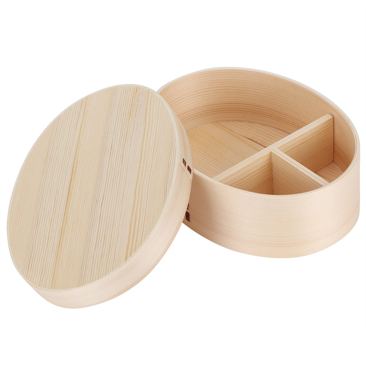 17.5x13.5cm Lunch Box Wooden Bento Box Portable Food Container for Students WorkerWood Color