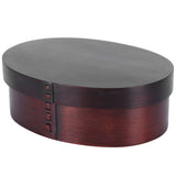 17.5x13.5cm Lunch Box Wooden Bento Box Portable Food Container for Students WorkerPainted - Front View