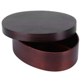 17.5x13.5cm Lunch Box Wooden Bento Box Portable Food Container for Students WorkerPainted - 45-Degree Angle