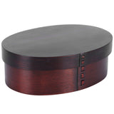 17.5x13.5cm Lunch Box Wooden Bento Box Portable Food Container for Students WorkerPainted - Close-Up Angle