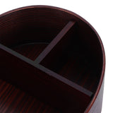17.5x13.5cm Lunch Box Wooden Bento Box Portable Food Container for Students WorkerPainted - Extra Image