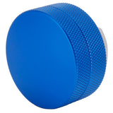 Stainless Steel Coffee Distributor Tamper Coffee Powder Press Hammer Height AdjustableBlue 3 Angled Slopes 58mm - Rear View