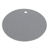 Round Shape Silicone Pad Kitchen AntiScald Insulation Dish Placemat for Kitchen Home(Dark Gray )