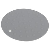 Round Shape Silicone Pad Kitchen AntiScald Insulation Dish Placemat for Kitchen Home(Dark Gray ) - Top-Down View