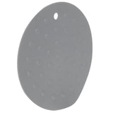 Round Shape Silicone Pad Kitchen AntiScald Insulation Dish Placemat for Kitchen Home(Dark Gray ) - Rear View