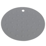 Round Shape Silicone Pad Kitchen AntiScald Insulation Dish Placemat for Kitchen Home(Dark Gray )