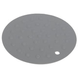 Round Shape Silicone Pad Kitchen AntiScald Insulation Dish Placemat for Kitchen Home(Dark Gray )