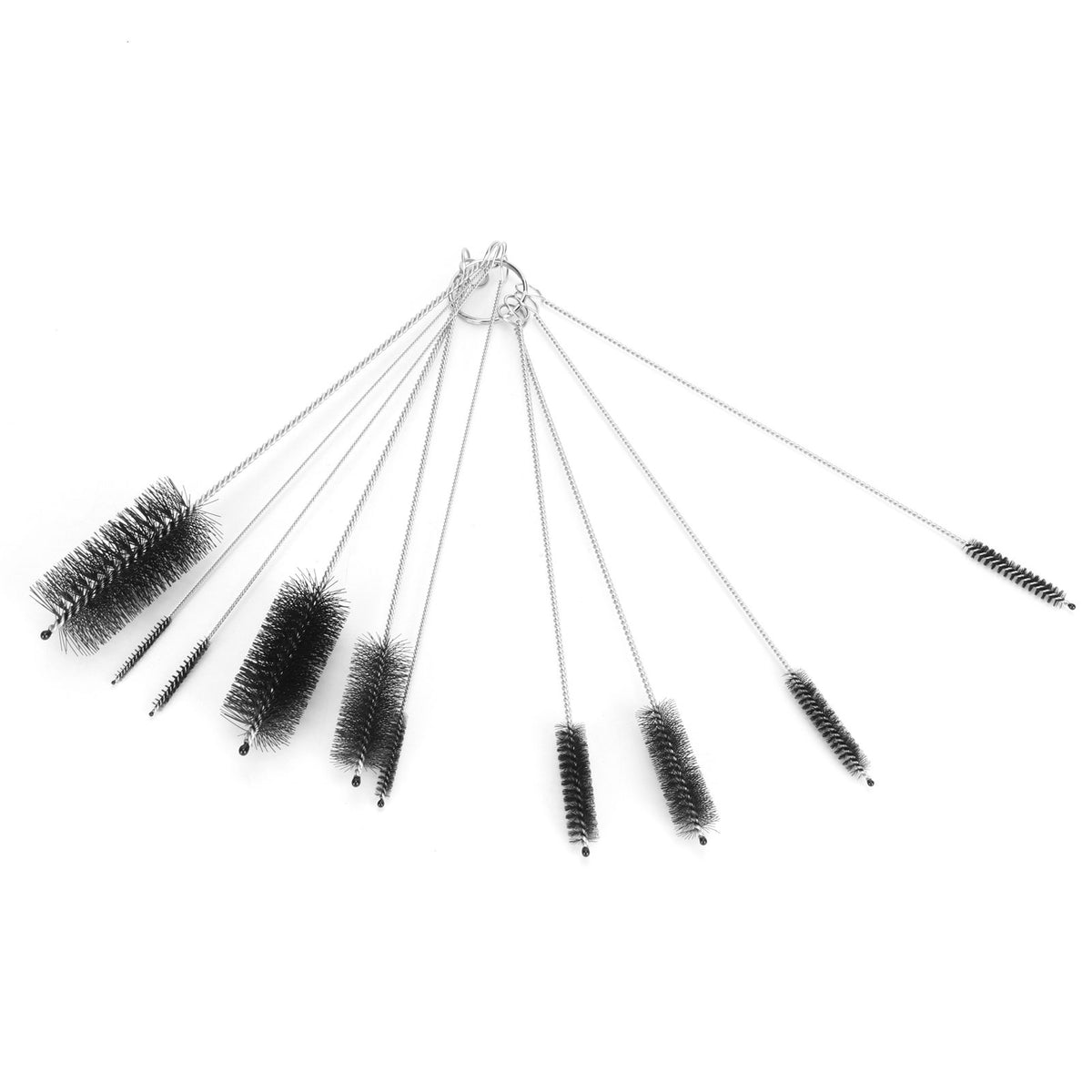 10Pcs Coffee Machine Brush Cleaner Stainless Steel Nylon Bottle Cleaning Brush Set