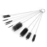 10Pcs Coffee Machine Brush Cleaner Stainless Steel Nylon Bottle Cleaning Brush Set