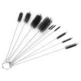 10Pcs Coffee Machine Brush Cleaner Stainless Steel Nylon Bottle Cleaning Brush Set