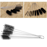 10Pcs Coffee Machine Brush Cleaner Stainless Steel Nylon Bottle Cleaning Brush Set