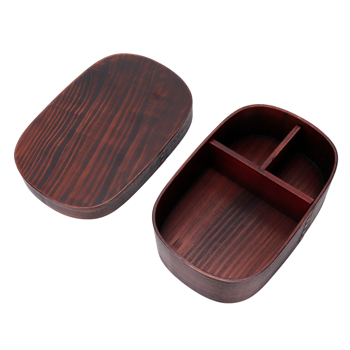 Wooden Lunch Box Portable Food Container Tablewares for Home Office Picnic CampingPainted