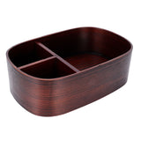 Wooden Lunch Box Portable Food Container Tablewares for Home Office Picnic CampingPainted - Low Angle