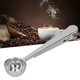 Stainless Steel Scoop Measuring Spoon with Sealing Clip for Tea Coffee Milk Powder
