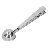 Stainless Steel Scoop Measuring Spoon with Sealing Clip for Tea Coffee Milk Powder