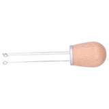 Needle Type Coffee Powder Distributor Wood Handle Coffee Stirrer Distribution Tool(Silver Cover Beech )
