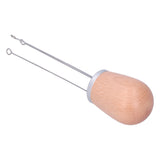 Needle Type Coffee Powder Distributor Wood Handle Coffee Stirrer Distribution Tool(Silver Cover Beech ) - 45-Degree Angle