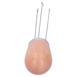 Needle Type Coffee Powder Distributor Wood Handle Coffee Stirrer Distribution Tool(Silver Cover Beech )