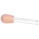 Needle Type Coffee Powder Distributor Wood Handle Coffee Stirrer Distribution Tool(Silver Cover Beech )