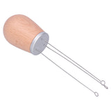 Needle Type Coffee Powder Distributor Wood Handle Coffee Stirrer Distribution Tool(Silver Cover Beech ) - Extra Image