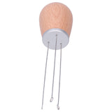 Needle Type Coffee Powder Distributor Wood Handle Coffee Stirrer Distribution Tool(Silver Cover Beech ) - Extra Image