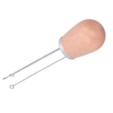 Needle Type Coffee Powder Distributor Wood Handle Coffee Stirrer Distribution Tool(Silver Cover Beech )