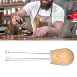 Needle Type Coffee Powder Distributor Wood Handle Coffee Stirrer Distribution Tool(Couverture d'argent Fraxinus )