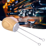 Needle Type Coffee Powder Distributor Wood Handle Coffee Stirrer Distribution Tool(Couverture d'argent Fraxinus )