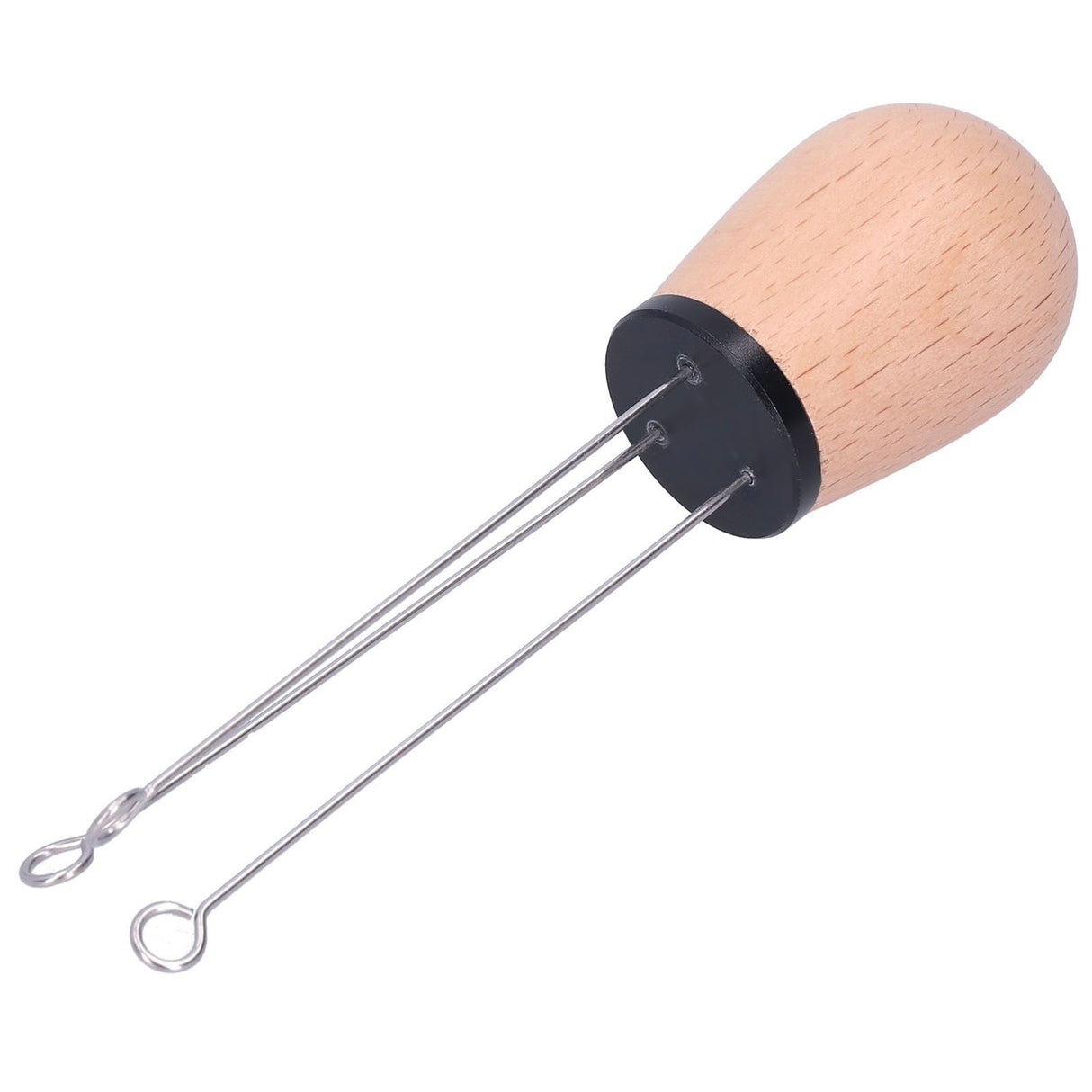 Needle Type Coffee Powder Distributor Wood Handle Coffee Stirrer Distribution Tool(Couverture noire hêtre )