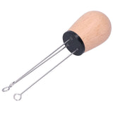 Needle Type Coffee Powder Distributor Wood Handle Coffee Stirrer Distribution Tool(Couverture noire hêtre ) - Front View