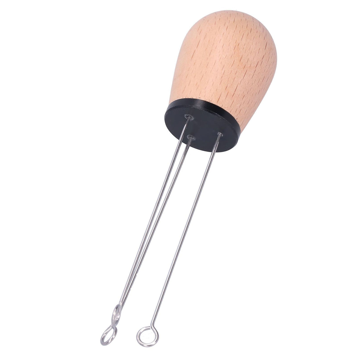 Needle Type Coffee Powder Distributor Wood Handle Coffee Stirrer Distribution Tool(Couverture noire hêtre )