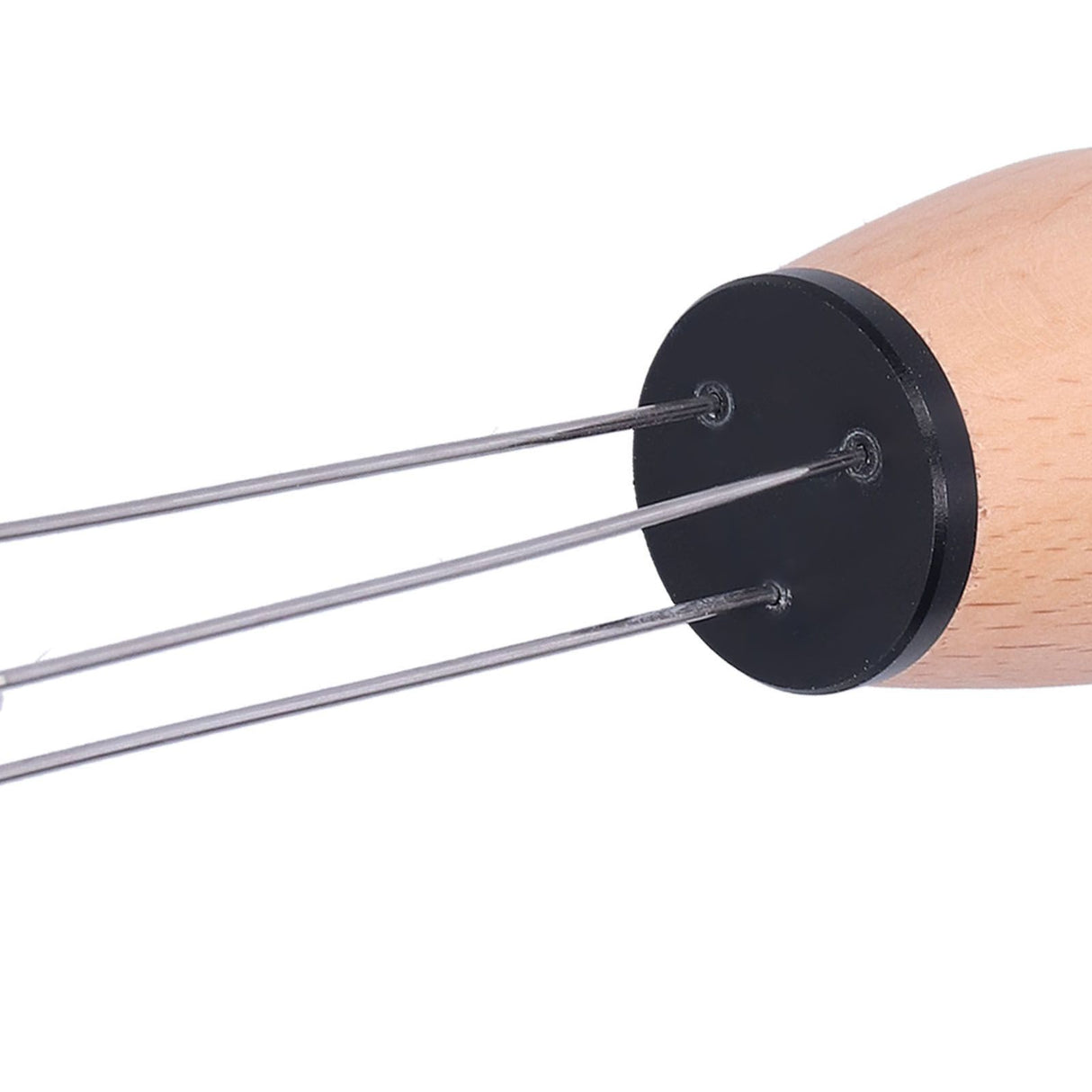 Needle Type Coffee Powder Distributor Wood Handle Coffee Stirrer Distribution Tool(Couverture noire hêtre )