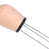 Needle Type Coffee Powder Distributor Wood Handle Coffee Stirrer Distribution Tool(Couverture noire hêtre ) - Extra Image