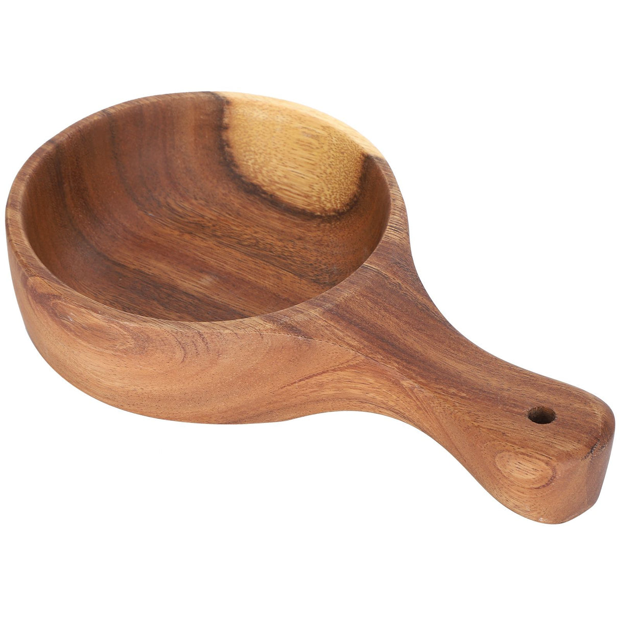 Wooden Salad Bowl with Handle Home Food Grade Kimchi Fruit Serving Bowl Home Kitchen Supplies