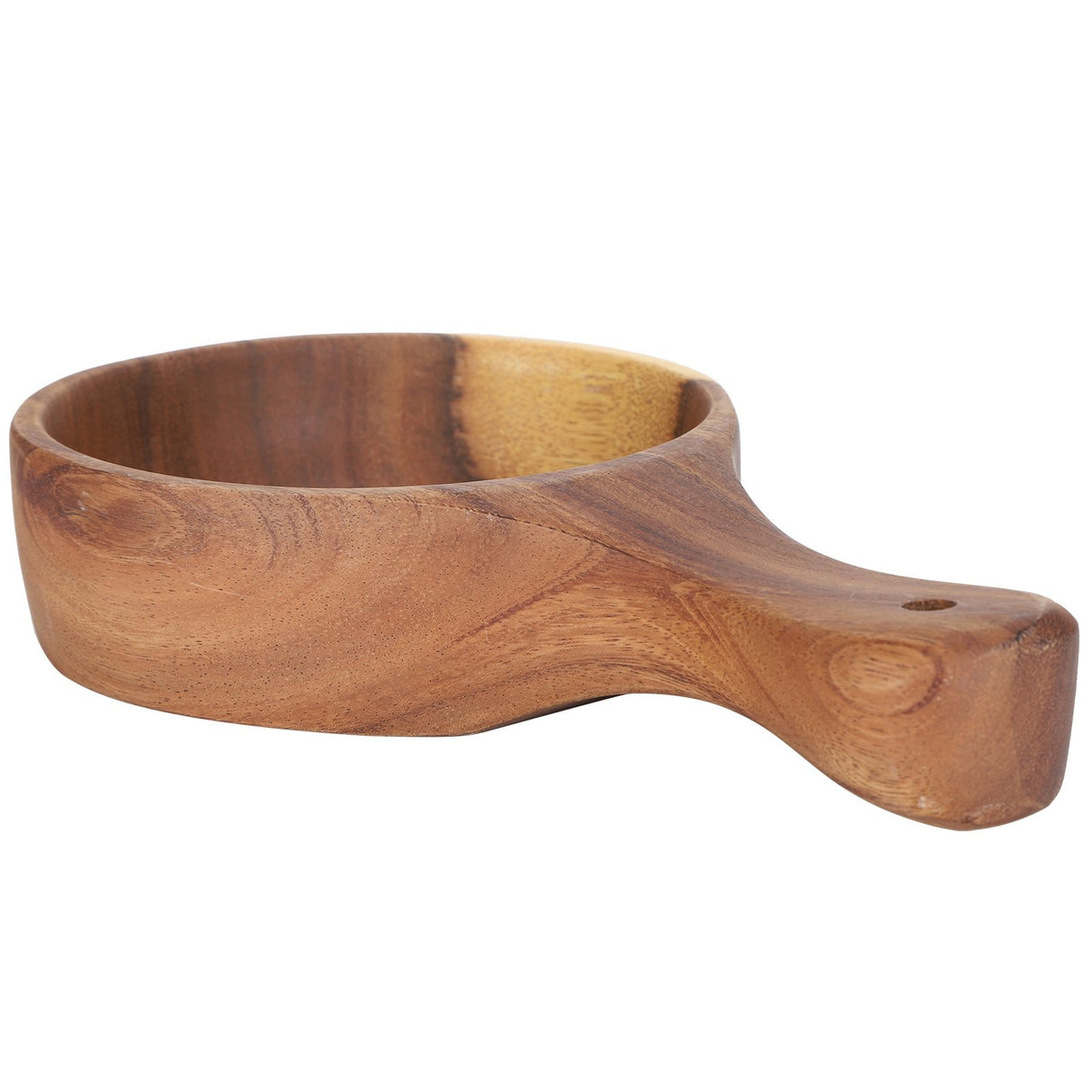 Wooden Salad Bowl with Handle Home Food Grade Kimchi Fruit Serving Bowl Home Kitchen Supplies