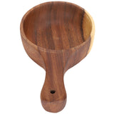 Wooden Salad Bowl with Handle Home Food Grade Kimchi Fruit Serving Bowl Home Kitchen Supplies
