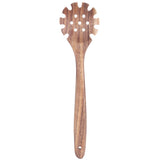 Teak Cooking Spoon Food Grade Natural Wooden Noodle Colander for Cooking Kitchen Use - Front View