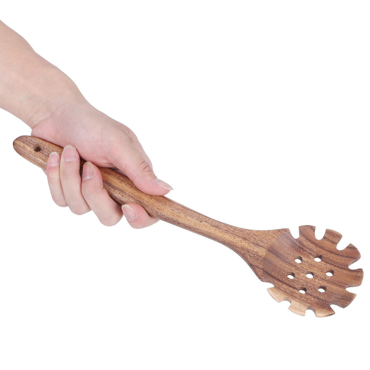 Teak Cooking Spoon Food Grade Natural Wooden Noodle Colander for Cooking Kitchen Use