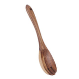 Teak Wood Tableware Food Grade Wooden Kitchen Restaurant Dining Tableware for SaladFork - Top-Down View