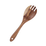 Teak Wood Tableware Food Grade Wooden Kitchen Restaurant Dining Tableware for SaladFork - Rear View