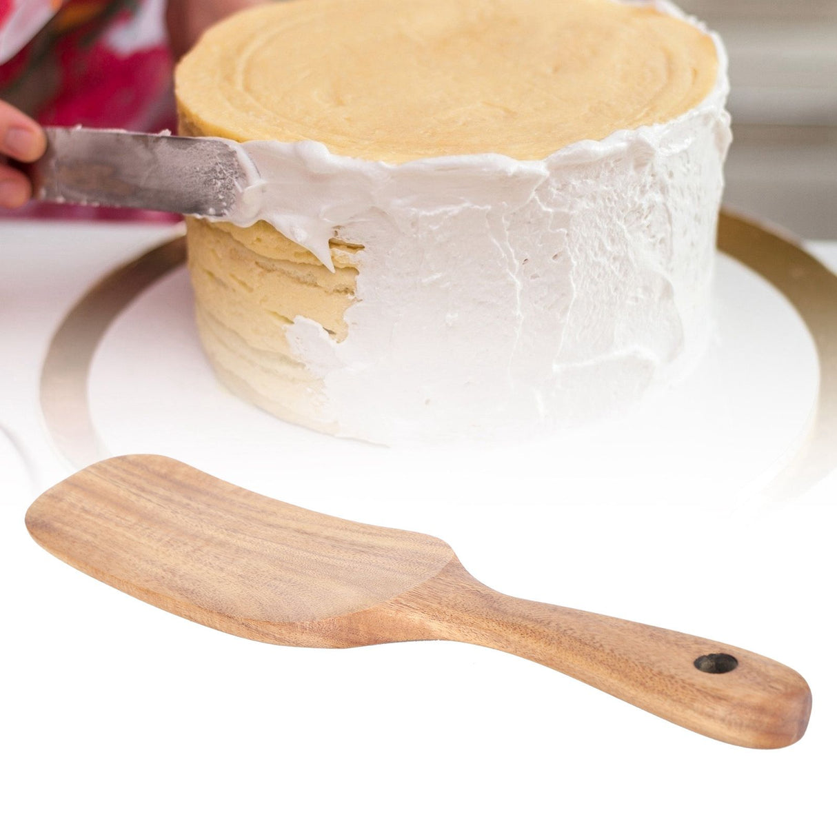 Teak Spatula Home Cooking Food Grade Wooden Frying Shovel Cookware for Kitchen Supplies26x6cm