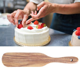Teak Spatula Flat Shape FoodGrade Wooden Cooking Spatula for Home Kitchen Cooking(29x5.5cm )