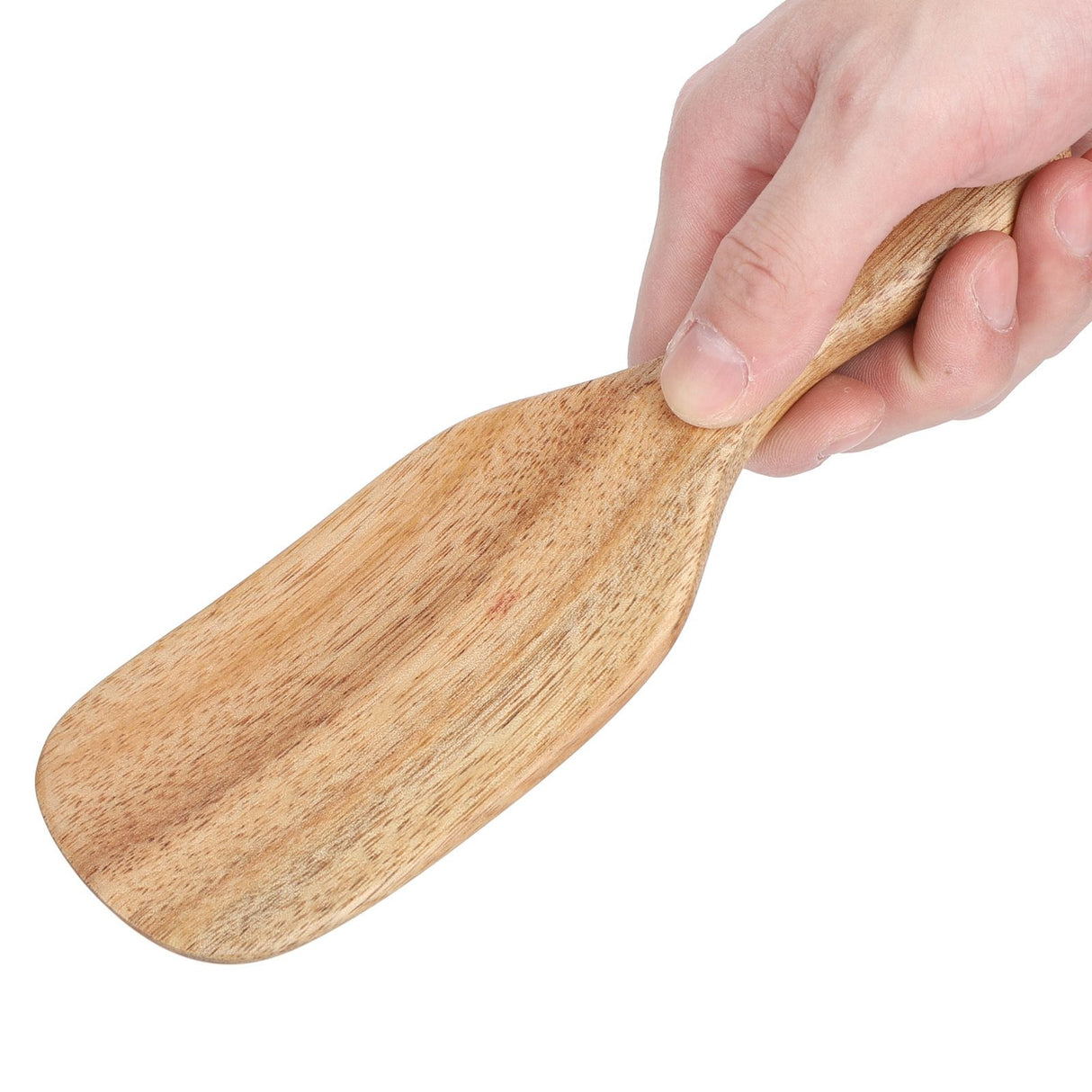 Teak Spatula Flat Shape FoodGrade Wooden Cooking Spatula for Home Kitchen Cooking(20.5x6cm )