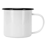 8cm 350ml Enamel Cup Environmentally Friendly Thickened Water Cup for Coffee Wine Water SuppliesWhite - Front View